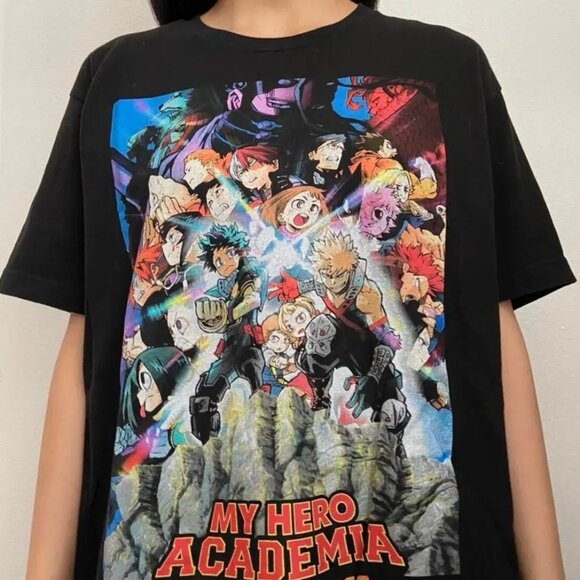 My Hero Academia Anime Graphics Black Tee Shirt - Picture 1 of 5